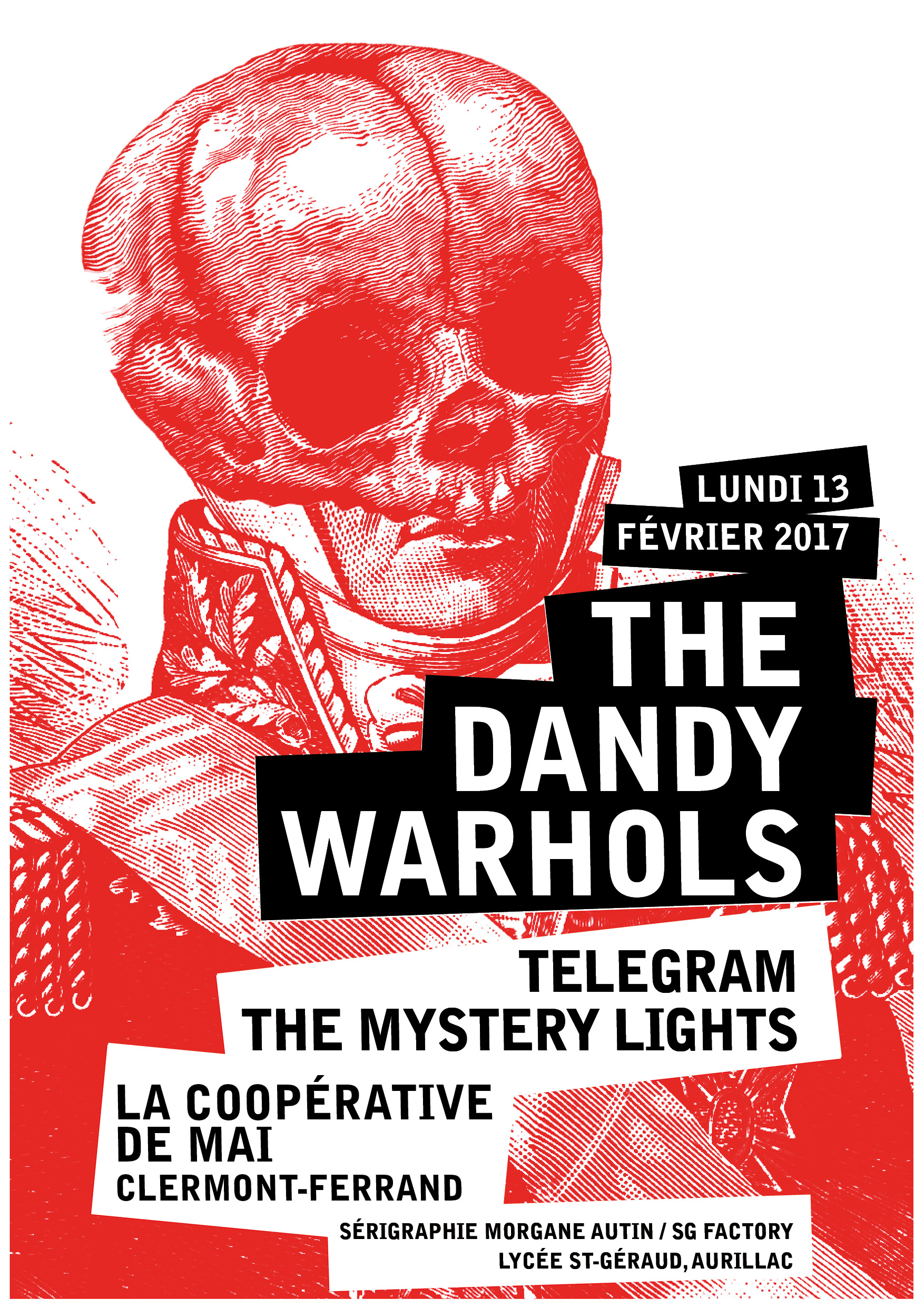 Affiche The Dandy Warhols, Telegram & The Mystery Lights @ La Coopérative de Mai