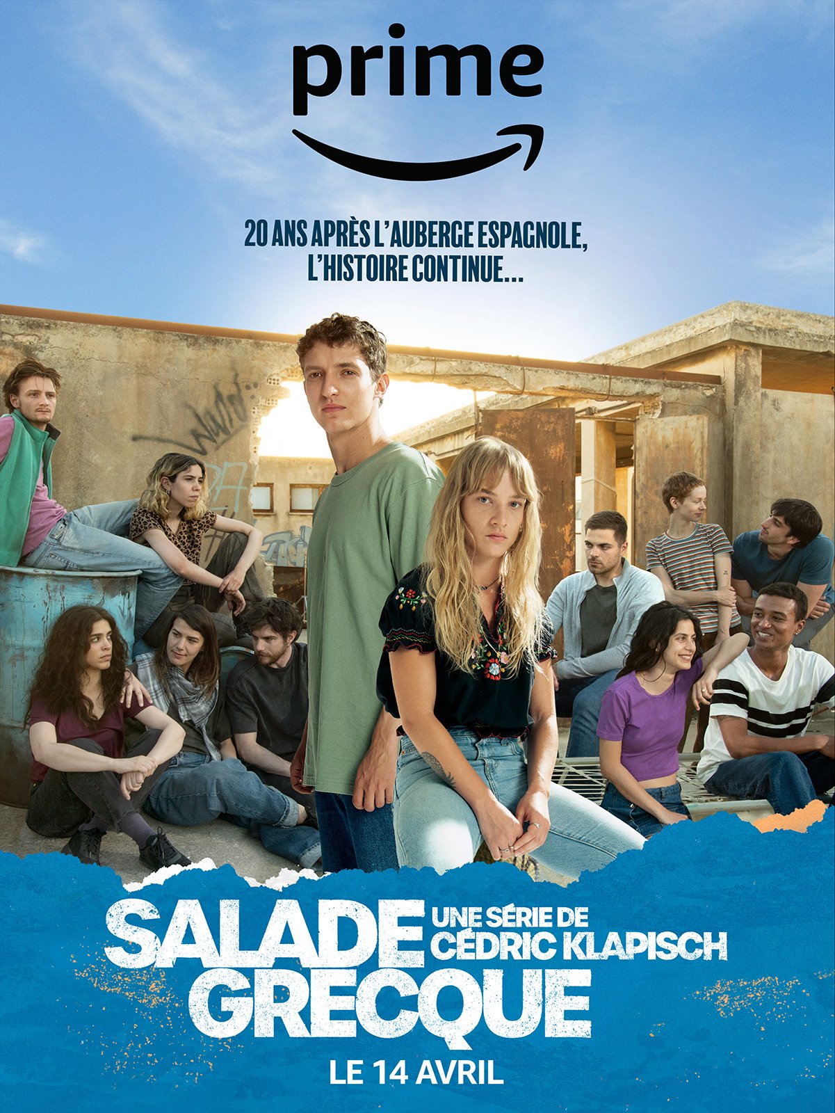 salade grecque cédric klapisch lola doillon antoine garceau 2023 série tv télé amazon prime video télévision romain duris kelly reilly aliocha schneider megan northam dimitris kitsos fotinì peluso reham alkassar amir baylly davide Iachini anna kamenikova josip ledina stéphane pinguet grèce athènes critique review chronique extrait